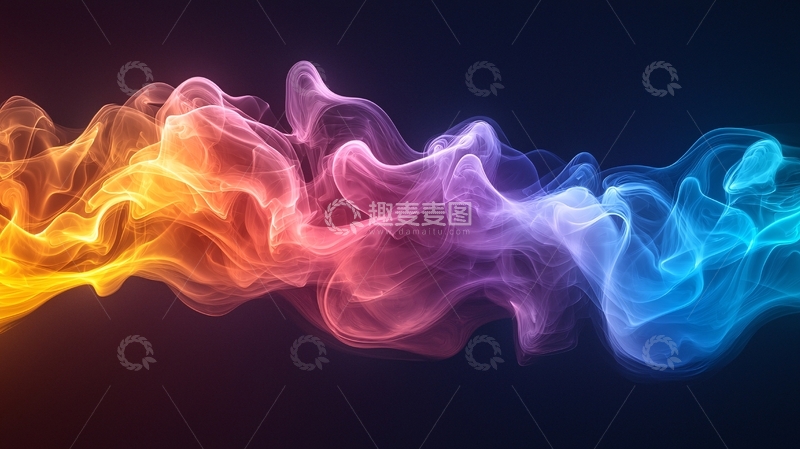 高清大图下载【趣麦麦图】彩色烟雾抽象背景