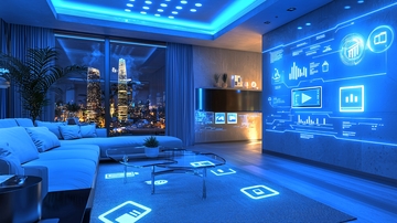 炫酷未来科技感智能家居客厅