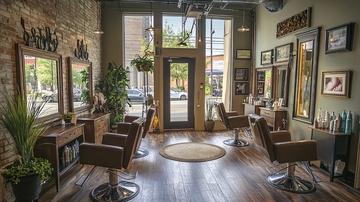 复古美发沙龙室内