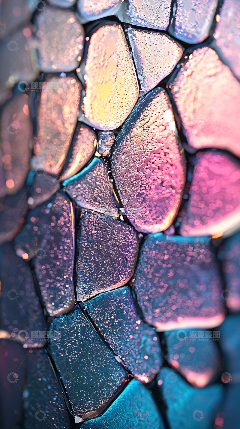 高清大图下载【趣麦麦图】彩色渐变鹅卵石纹理