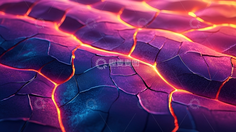 高清大图下载【趣麦麦图】紫色岩浆纹理表面