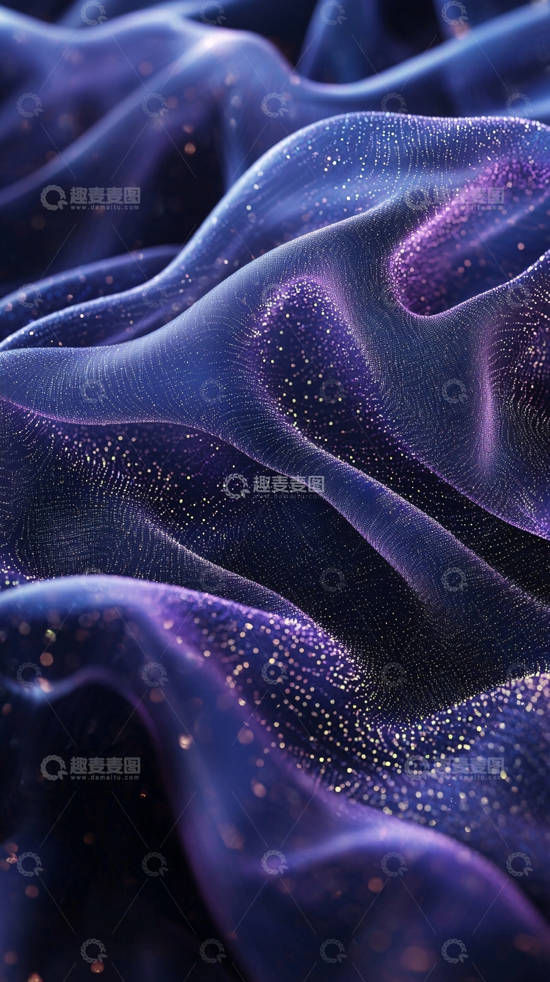 高清大图下载【趣麦麦图】深蓝色紫色闪光面料