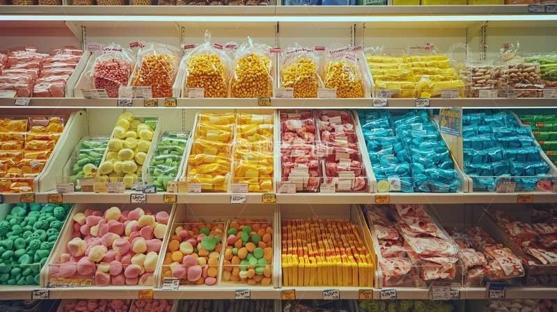 高清大图下载【趣麦麦图】彩色糖果货架
