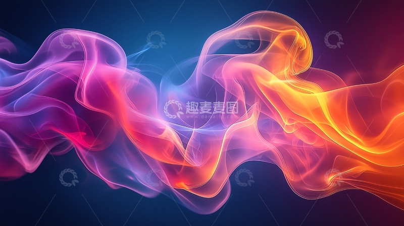 高清大图下载【趣麦麦图】彩色烟雾抽象背景