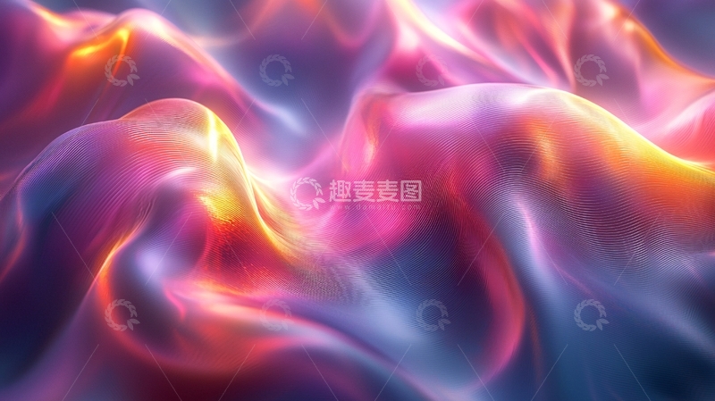 高清大图下载【趣麦麦图】彩色光晕流体背景