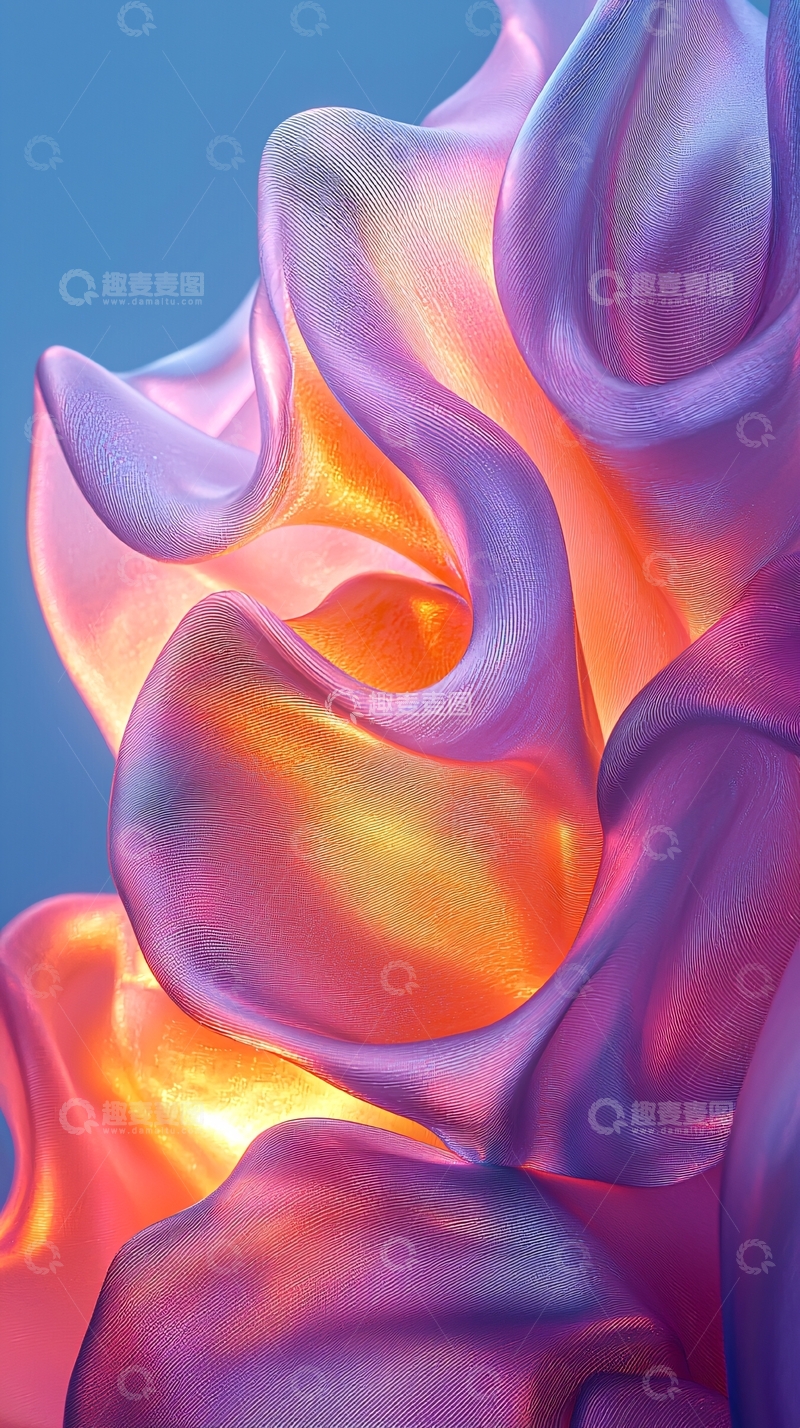 高清大图下载【趣麦麦图】抽象柔和丝绸质感