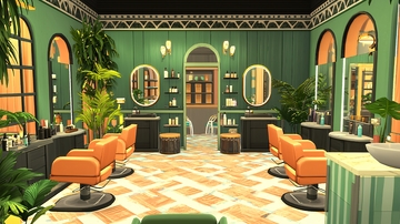 复古绿意美发沙龙