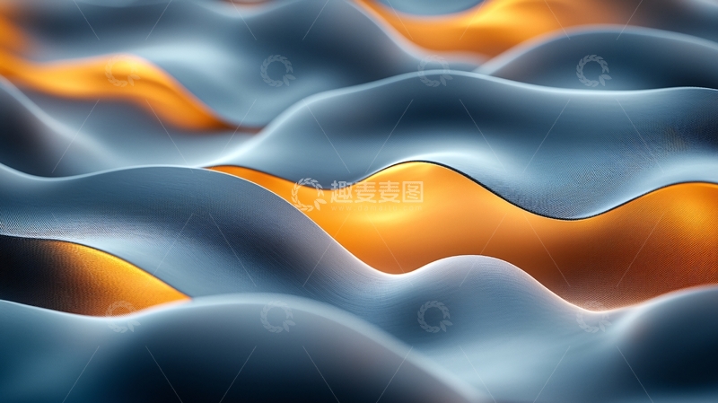高清大图下载【趣麦麦图】流体金属质感波浪