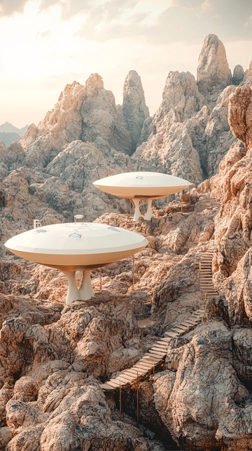 山顶飞碟状建筑