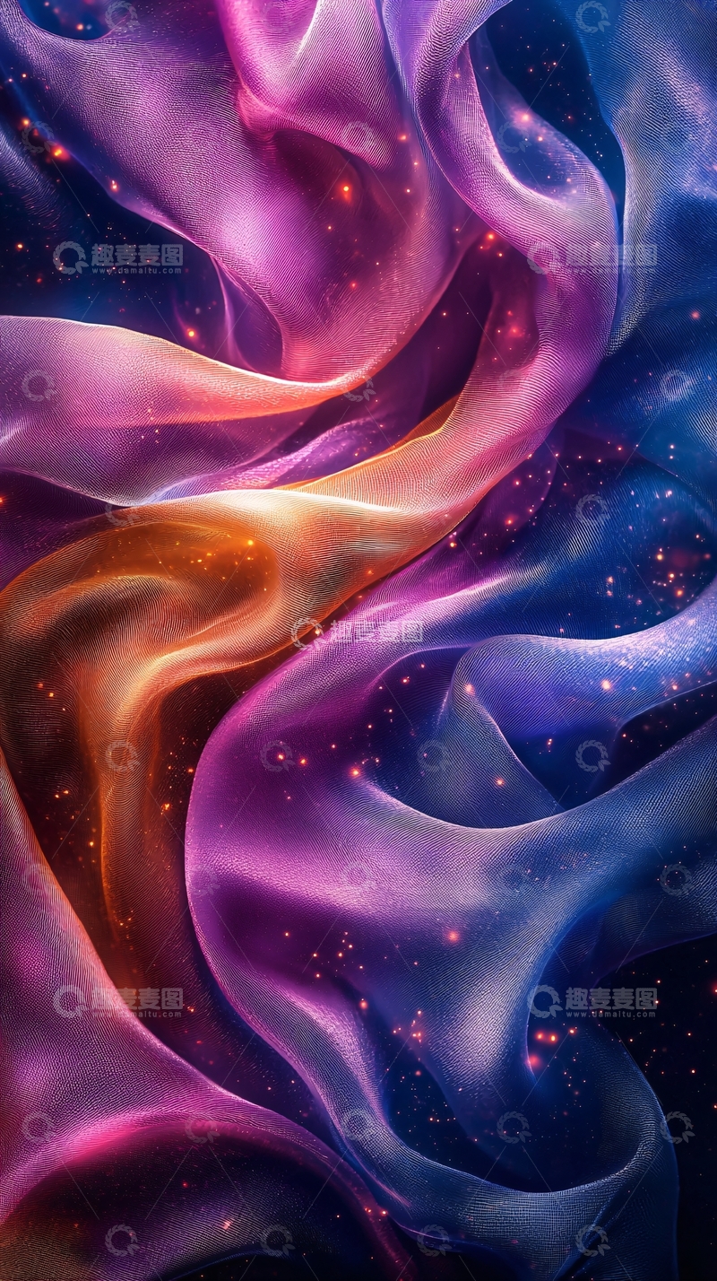 高清大图下载【趣麦麦图】彩色丝绸