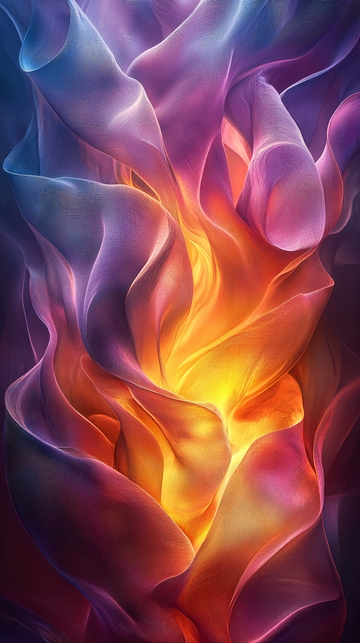 流动的彩色火焰