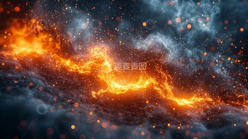 高清大图下载【趣麦麦图】火焰与星云