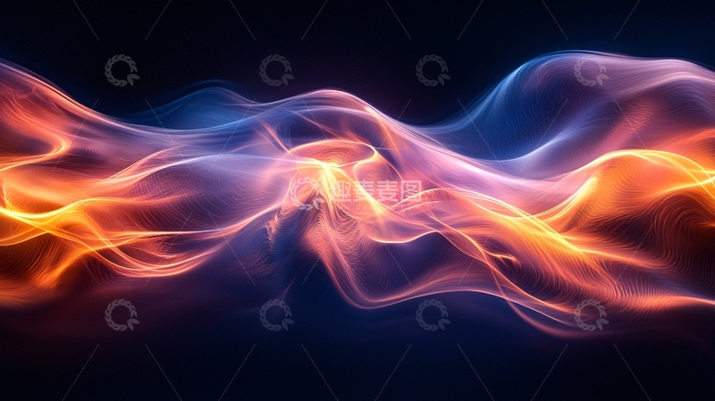 高清大图下载【趣麦麦图】火焰般的光流抽象背景