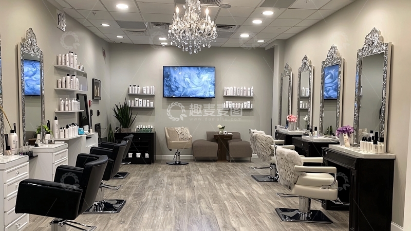 高清大图下载【趣麦麦图】高档美发沙龙内景
