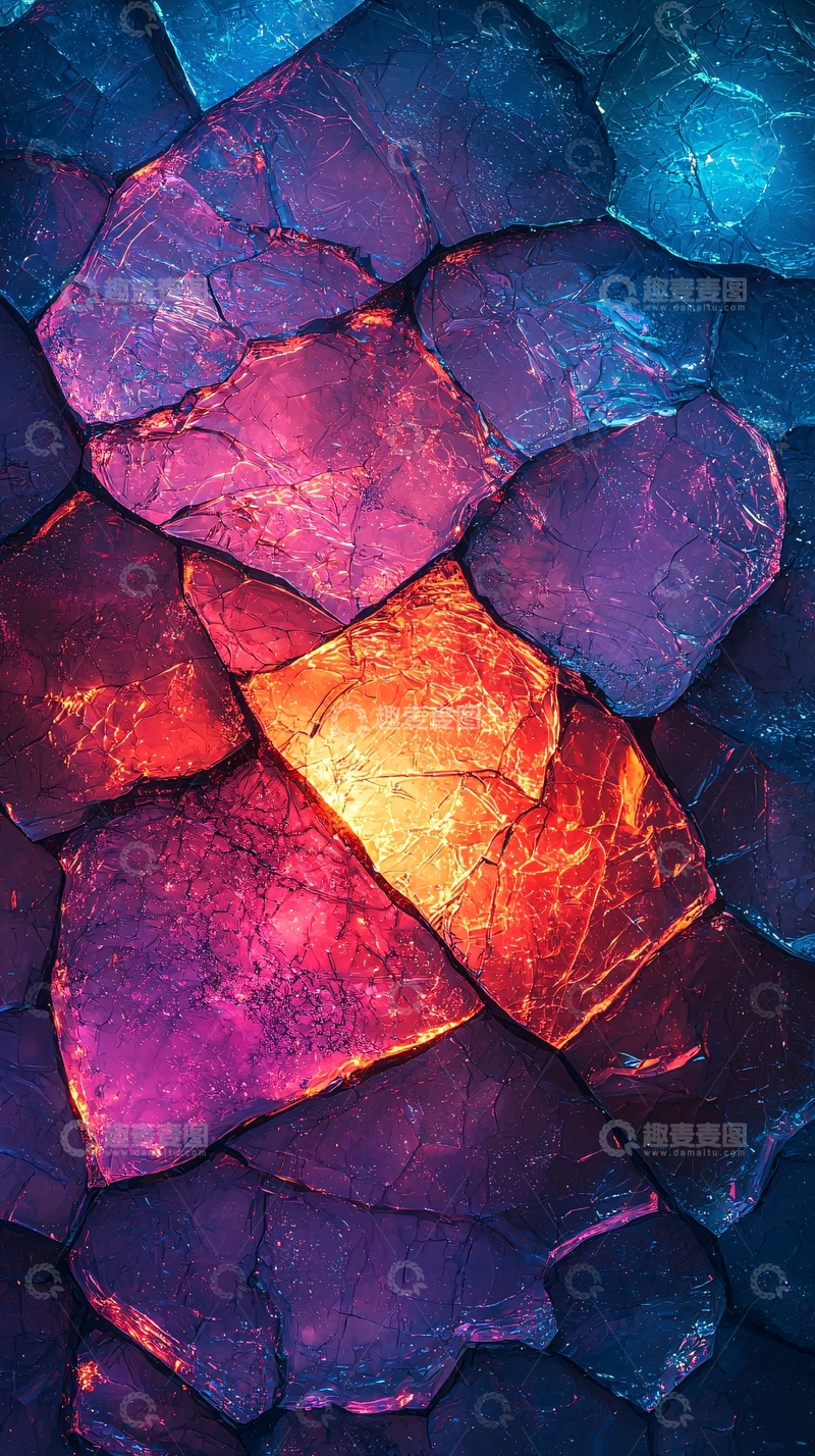 高清大图下载【趣麦麦图】色彩斑斓的岩石纹理