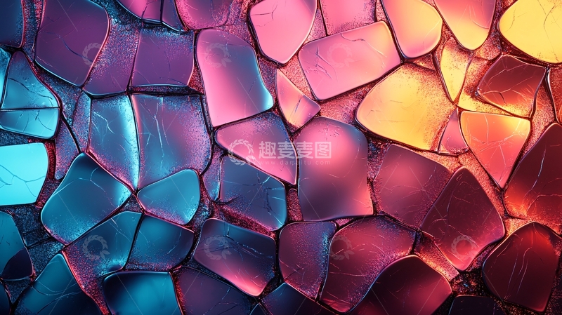 高清大图下载【趣麦麦图】抽象的彩色石头肌理