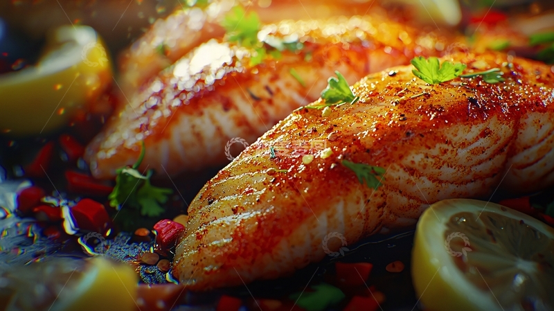 高清大图下载【趣麦麦图】煎鱼柳