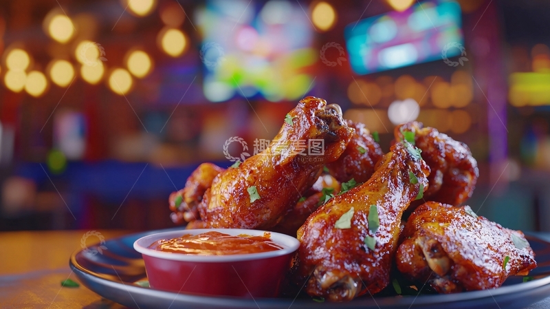 高清大图下载【趣麦麦图】烤鸡翅