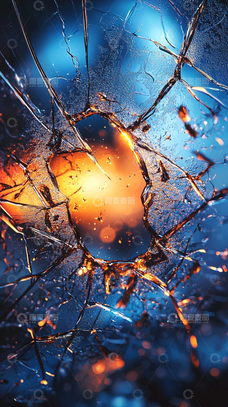 高清大图下载【趣麦麦图】碎裂的玻璃