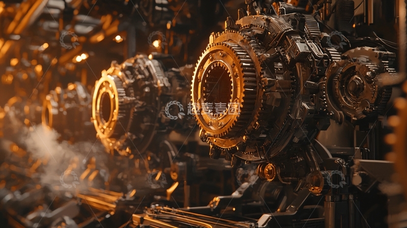 高清大图下载【趣麦麦图】蒸汽朋克齿轮机械装置