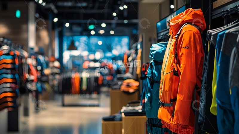 高清大图下载【趣麦麦图】商场的运动装备展示区