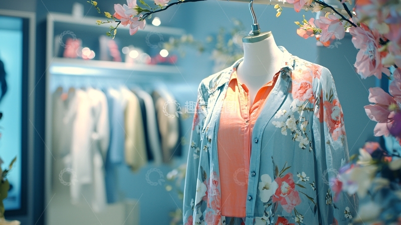 高清大图下载【趣麦麦图】服装店场景1