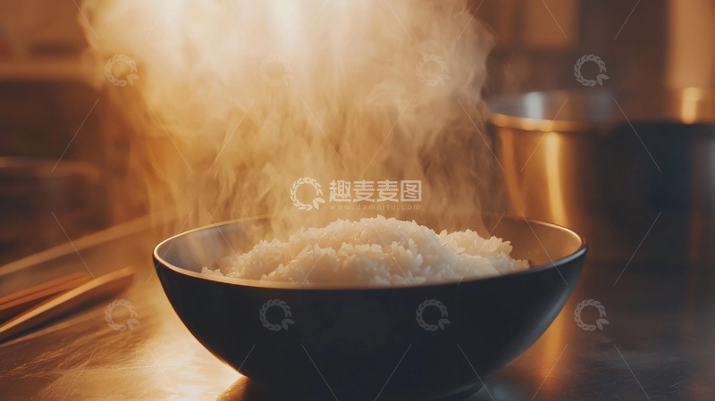 高清大图下载【趣麦麦图】热气腾腾的米饭