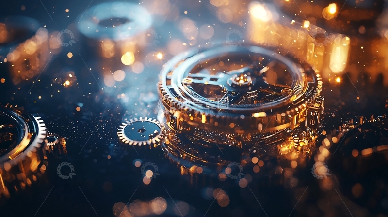 高清大图下载【趣麦麦图】蒸汽朋克齿轮背景