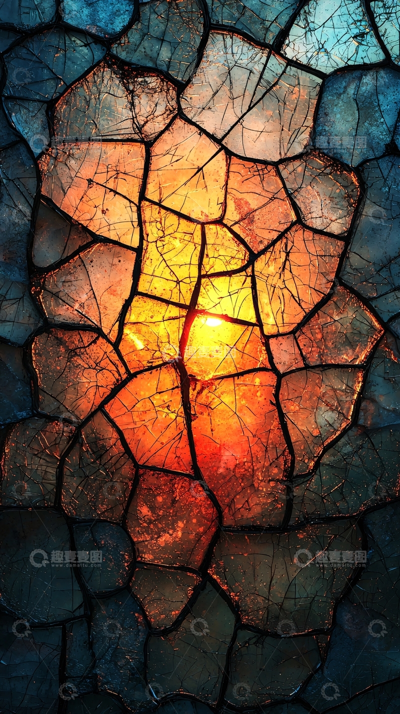 高清大图下载【趣麦麦图】裂纹玻璃
