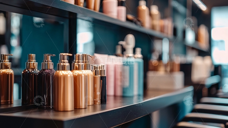 高清大图下载【趣麦麦图】美发沙龙产品陈列