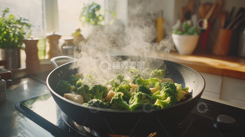 高清大图下载【趣麦麦图】厨房炒菜