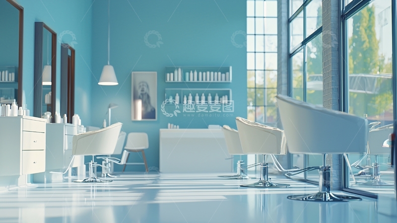 高清大图下载【趣麦麦图】现代简约美发沙龙