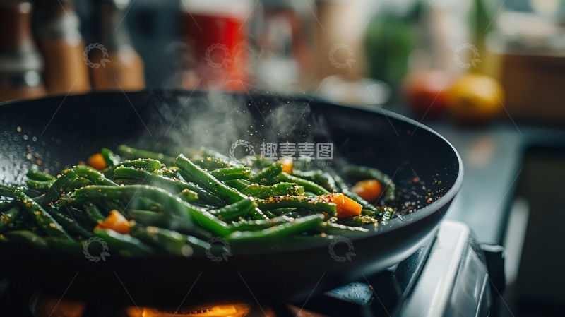 高清大图下载【趣麦麦图】青豆炒胡萝卜