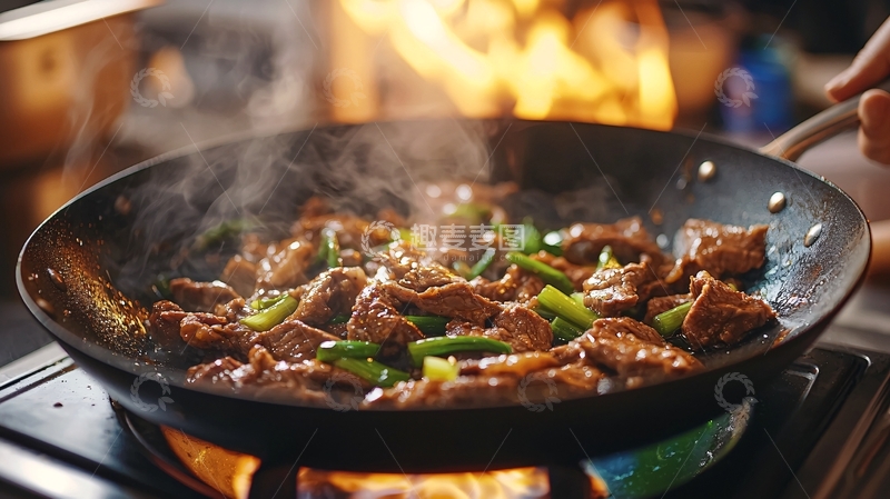 高清大图下载【趣麦麦图】热火朝天的爆炒菜肴