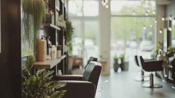 明亮舒适的现代美发沙龙