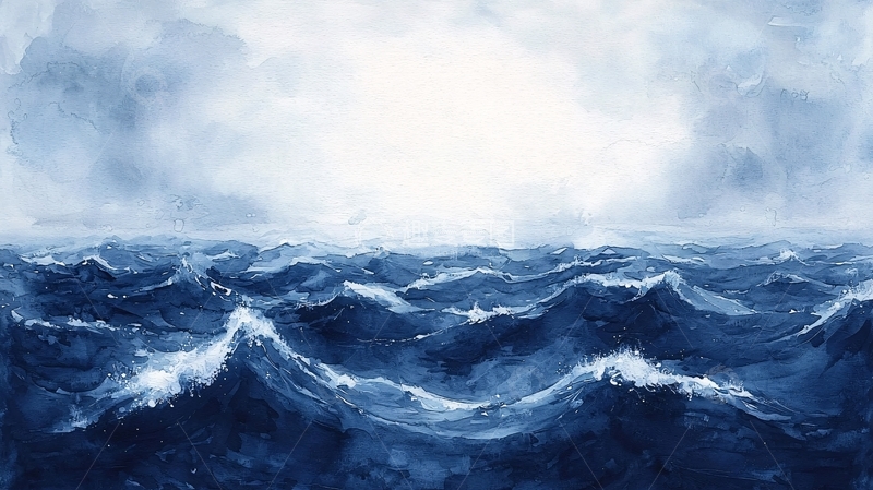 高清大图下载【趣麦麦图】暴风雨后的海洋