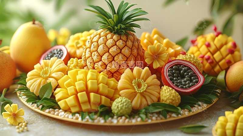 高清大图下载【趣麦麦图】热带水果拼盘
