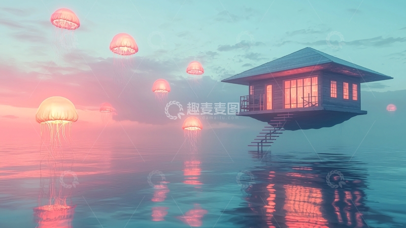 高清大图下载【趣麦麦图】漂浮小屋