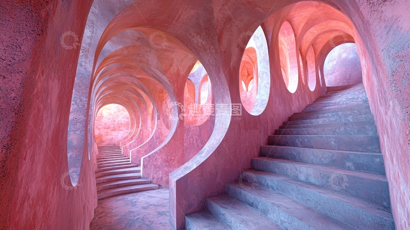 高清大图下载【趣麦麦图】粉色建筑