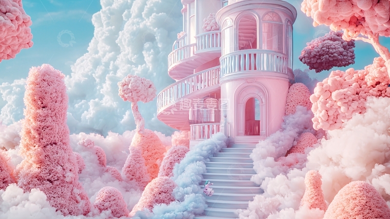高清大图下载【趣麦麦图】粉色城堡