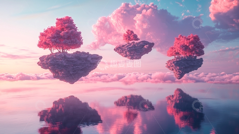 高清大图下载【趣麦麦图】粉色天空