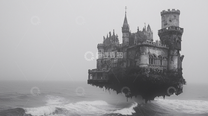 高清大图下载【趣麦麦图】悬浮城堡