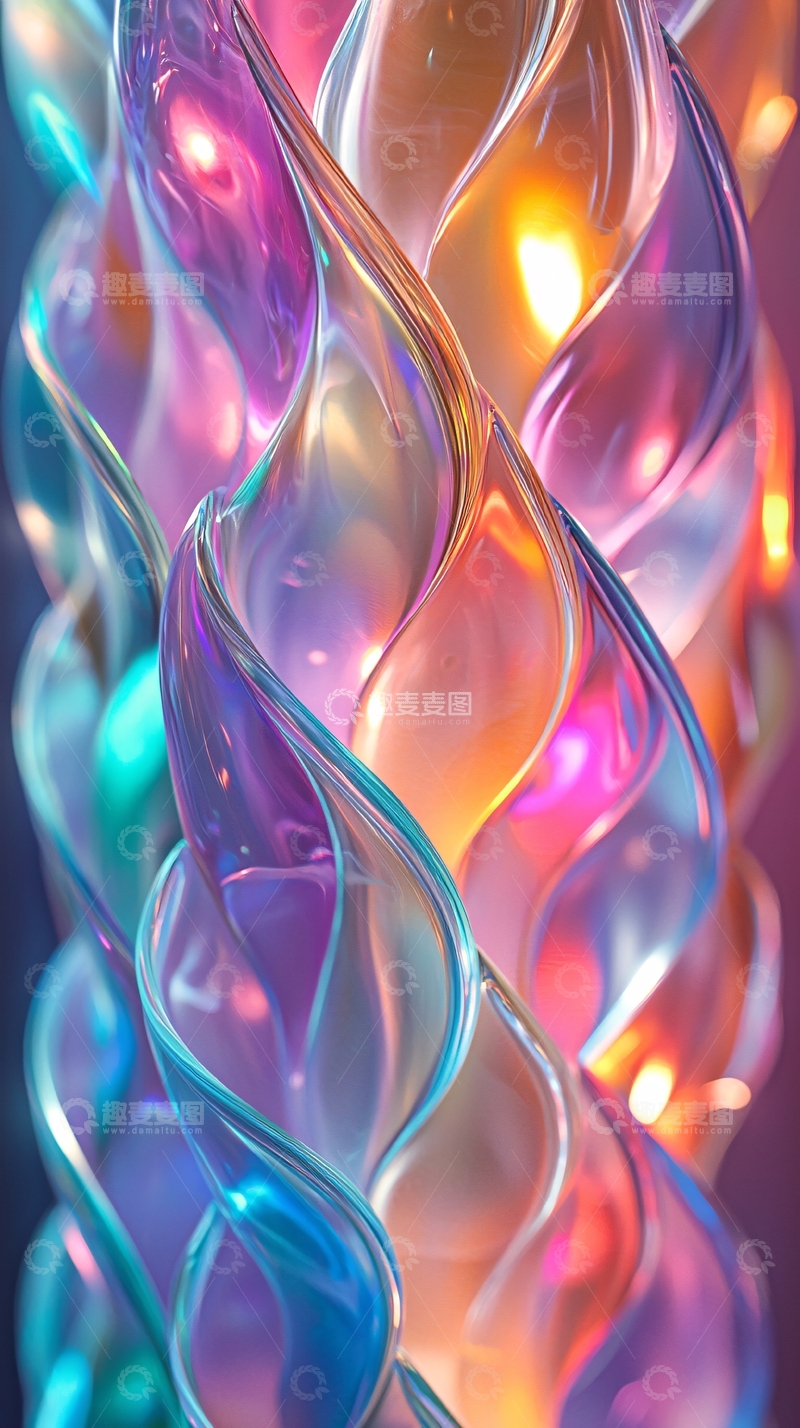 高清大图下载【趣麦麦图】彩色螺旋光线