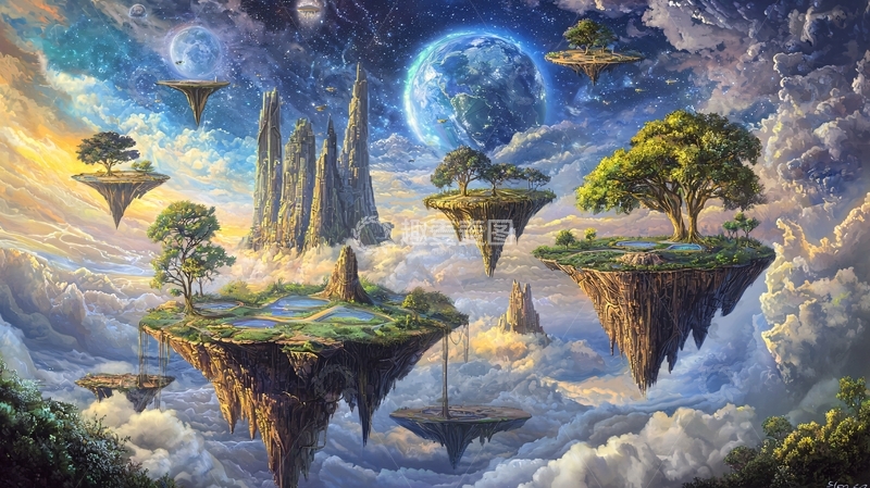 高清大图下载【趣麦麦图】超现实主义风格科幻插画