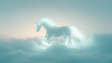 梦幻独角兽云朵背景