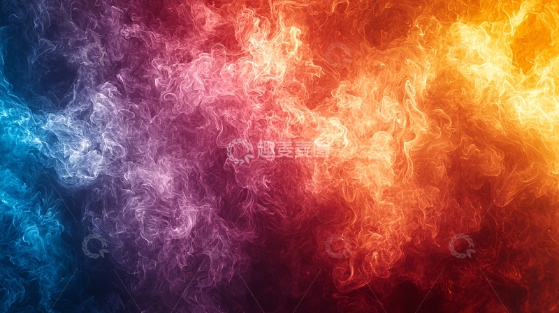 高清大图下载【趣麦麦图】彩色烟雾抽象背景