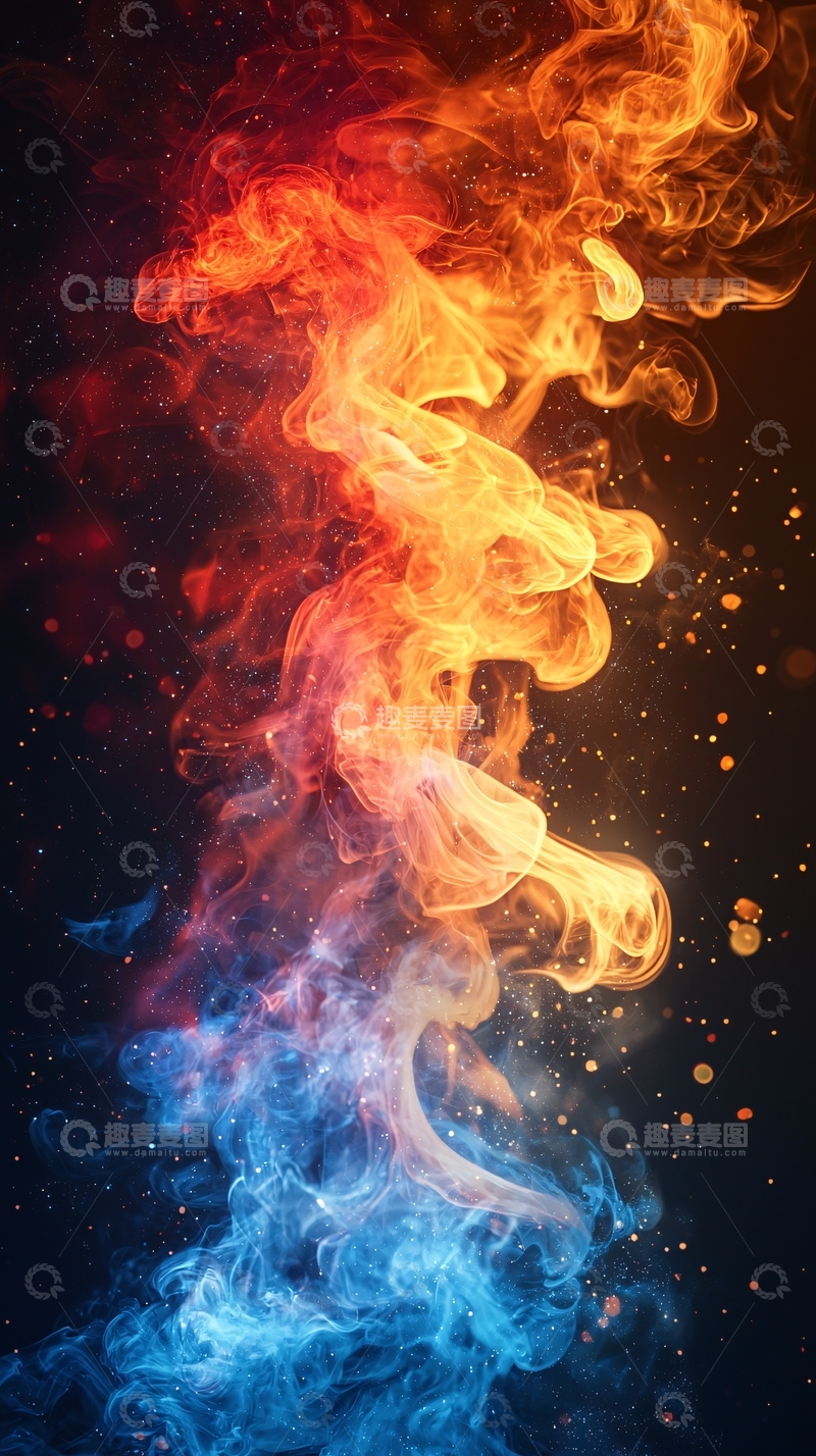 高清大图下载【趣麦麦图】火焰纹理