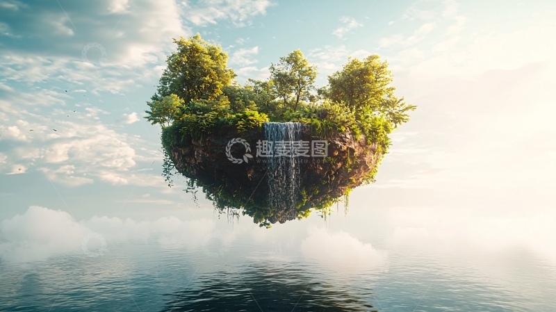 高清大图下载【趣麦麦图】心形岛屿