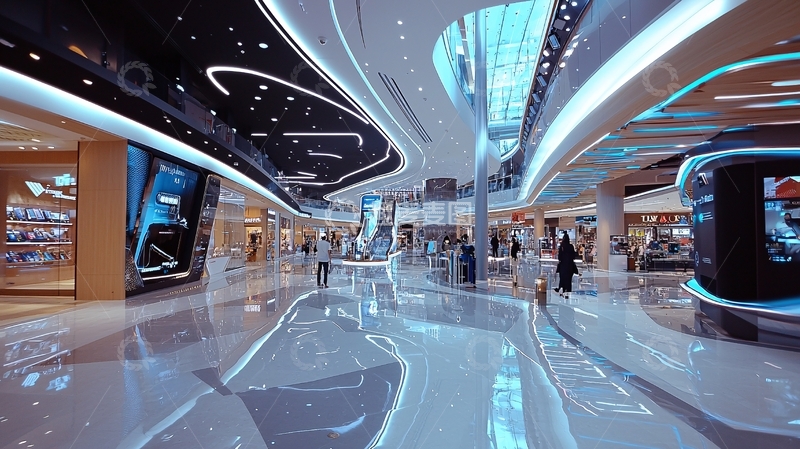 高清大图下载【趣麦麦图】现代化商场内部