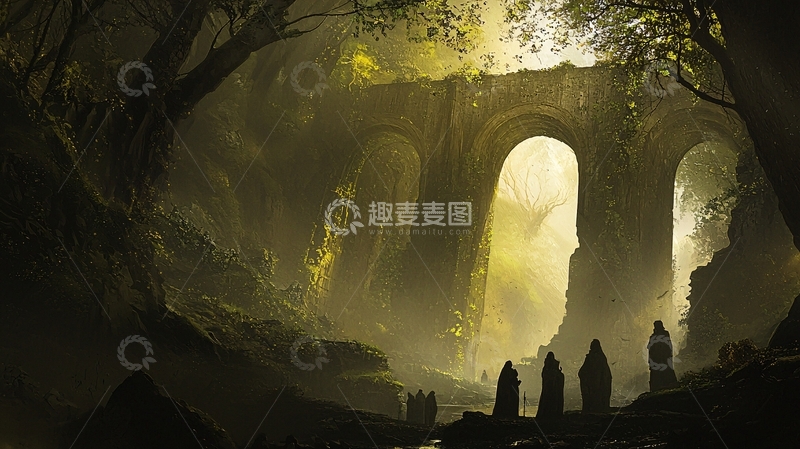 高清大图下载【趣麦麦图】神秘森林古迹